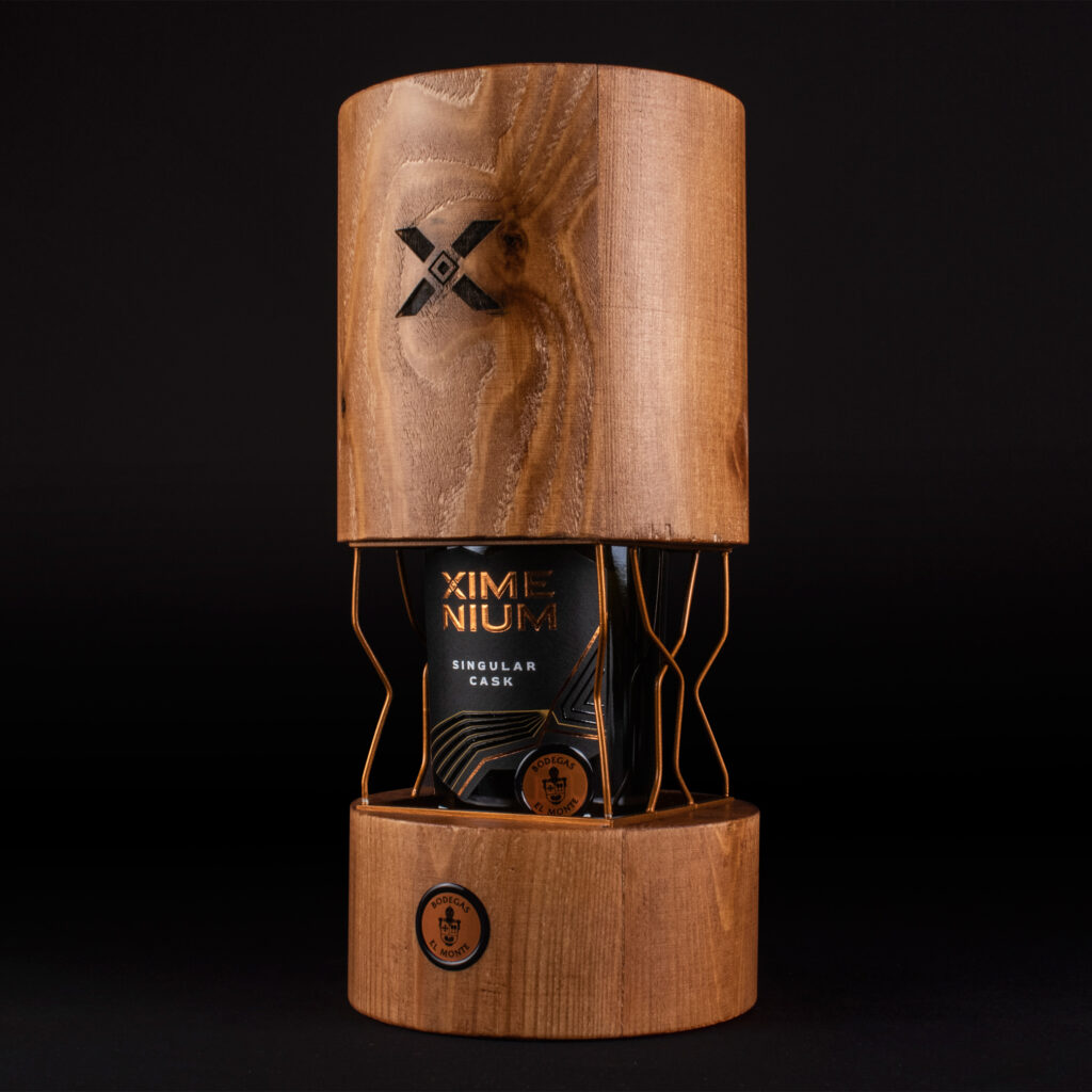 Ximenium raíces únicas Fylgia diseño de packaging para vino. Diseño gráfico de etiquetas de vino en Málaga