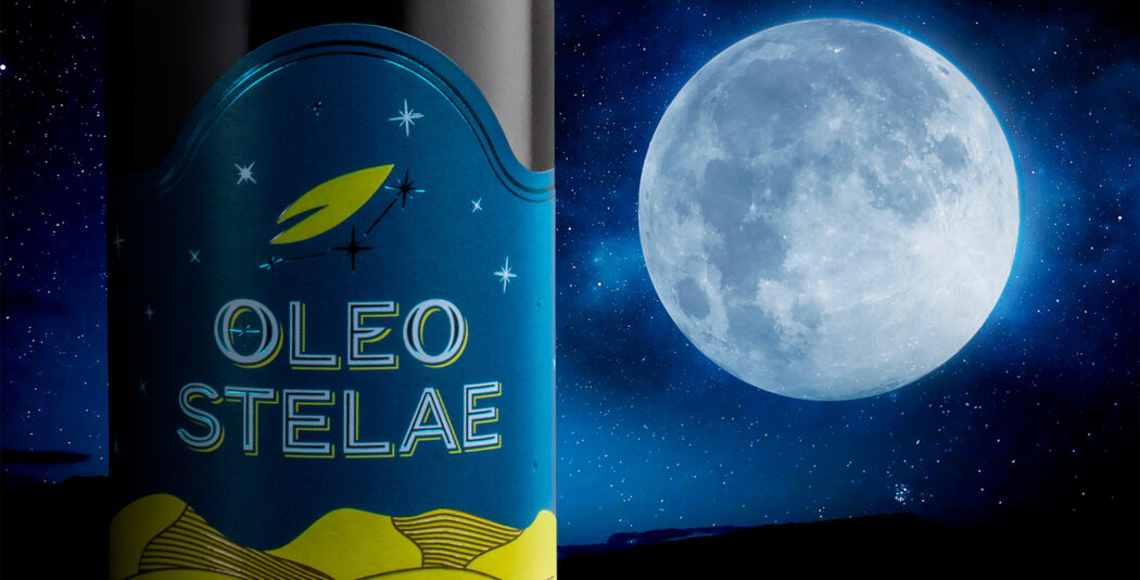 Oleo Stelae diseño de etiqueta para aceite